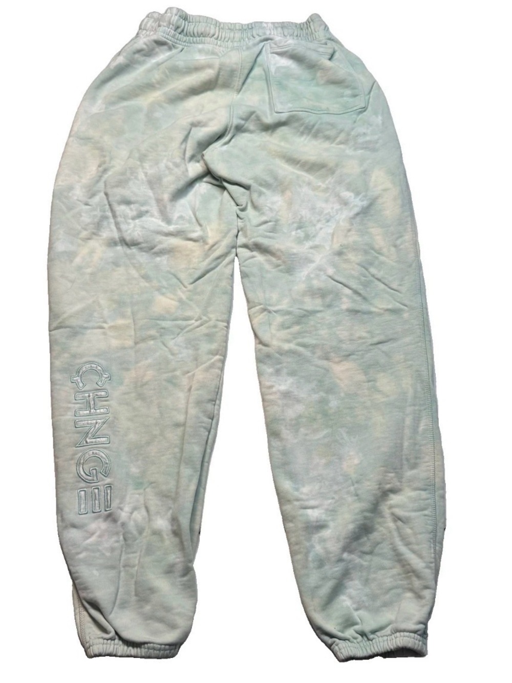 CHNGE Unisex Mint Green Organic Cotton Tie Dye Sweatpants Size: Small - Picture 3 of 11